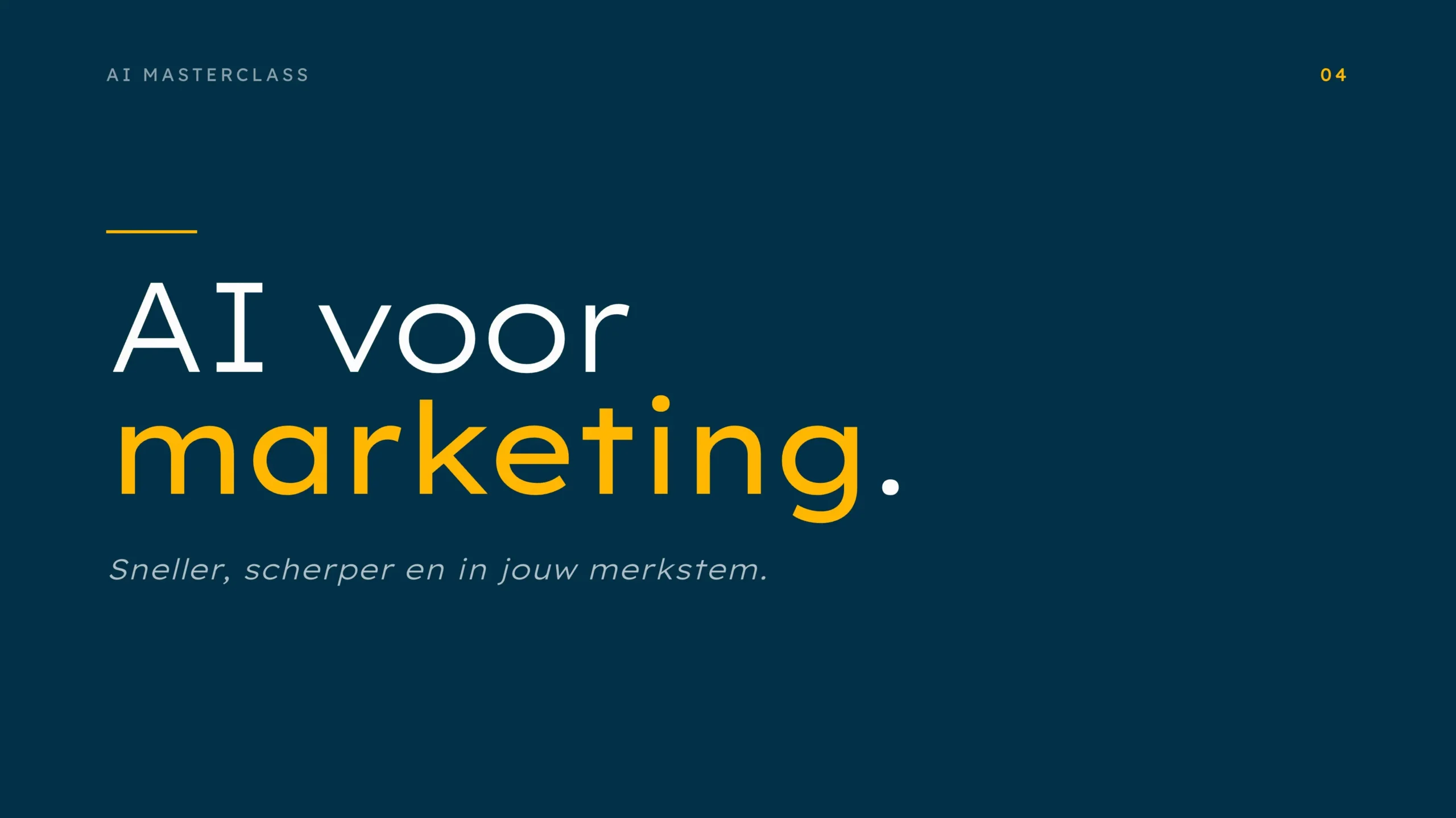 Steyaert - AI Masterclass - 04 - AI voor marketing en marktonderzoek