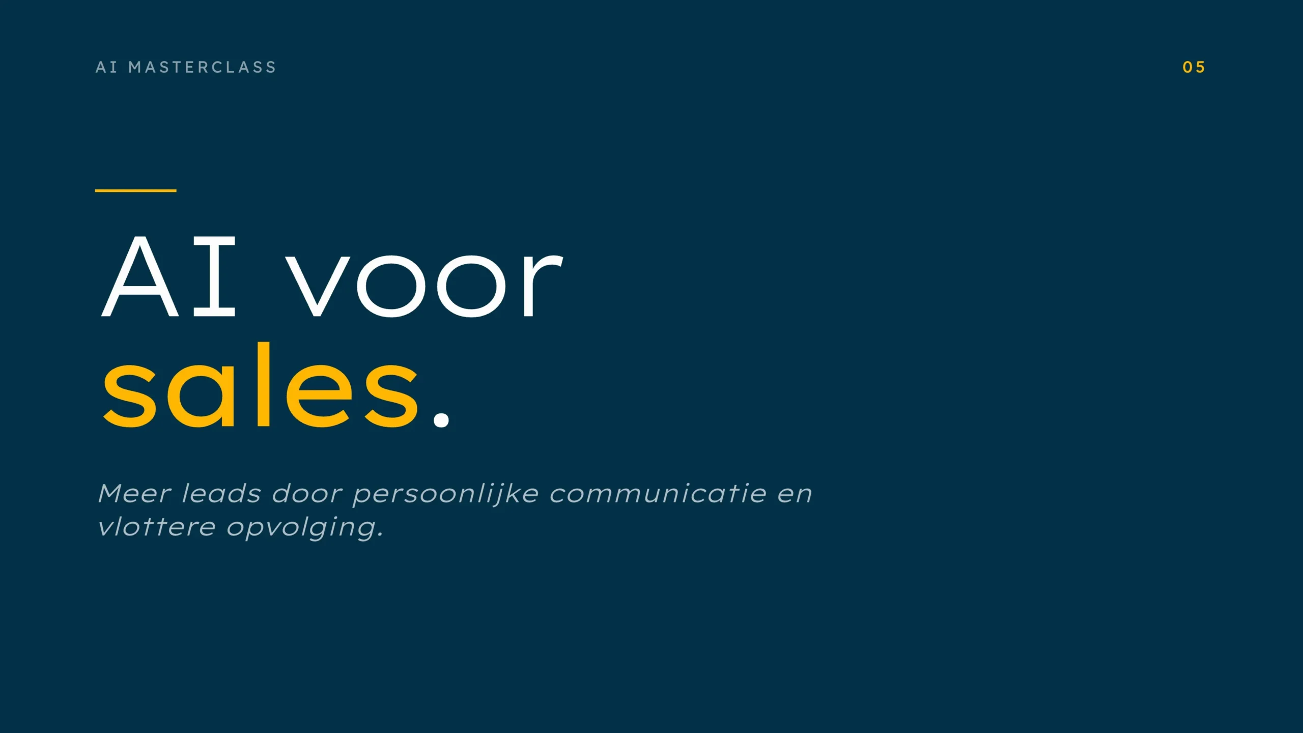 Steyaert - AI Masterclass - 05 - AI voor sales en klantacquisitie